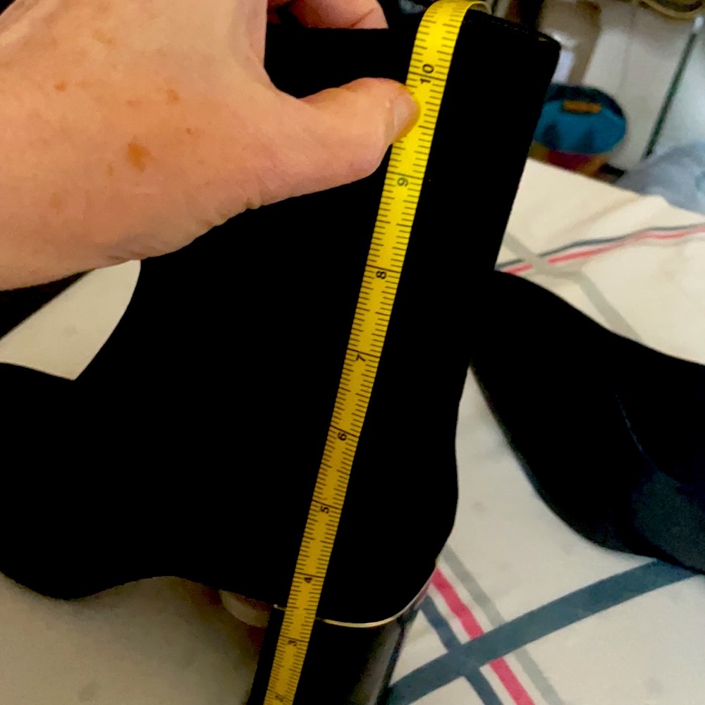 ZARA size 41 black 3”squared blocked  heel - Picture 8 of 11